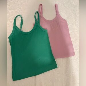 Wild Fable Green and Pink Camisoles